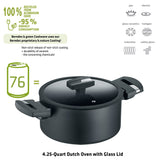 15442052 B. Green 4.25-Quart Dutch Oven with Glass Lid